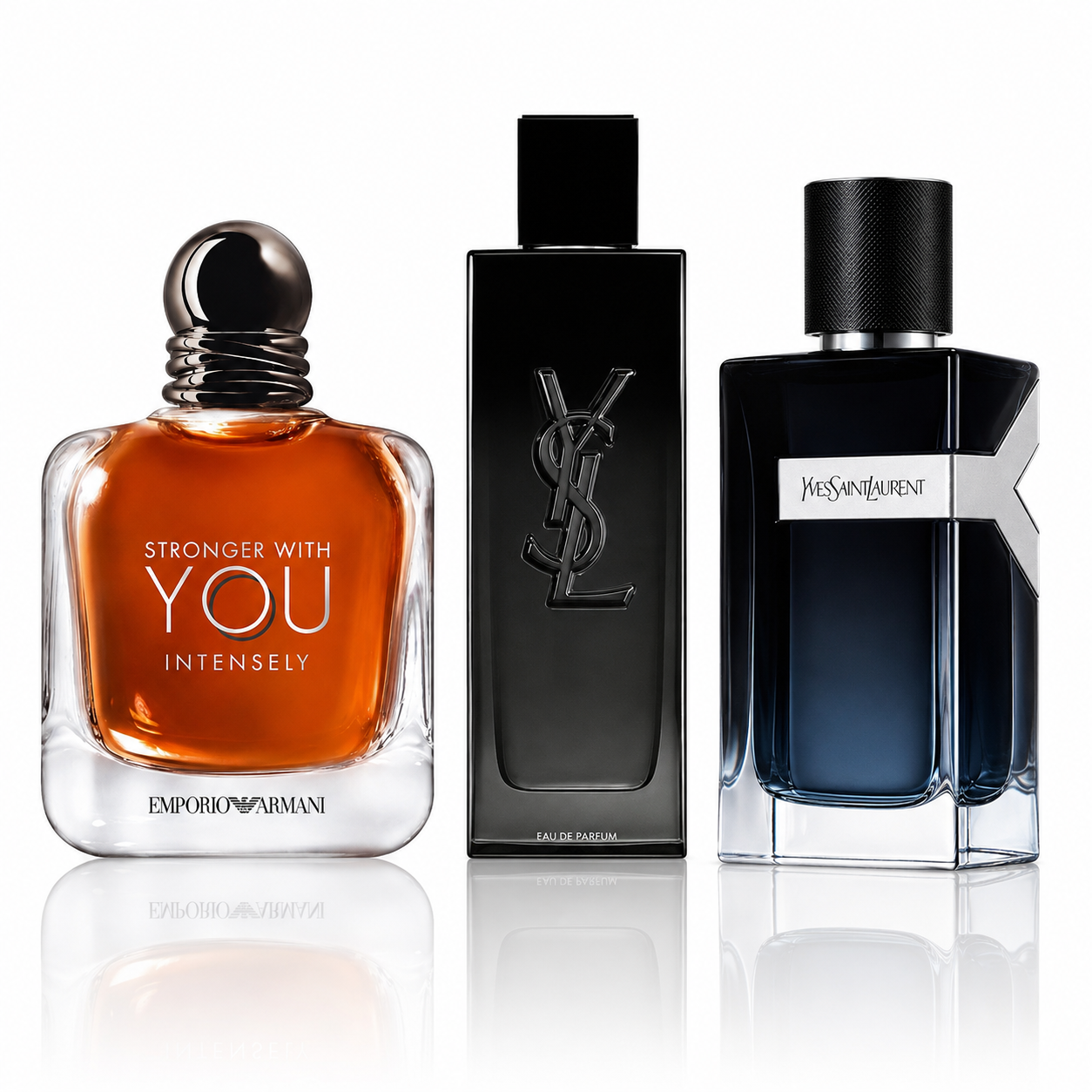 3er Herrenparfüm-Set - Stronger With You Intensely, YSL Myself & YSL Y EDP