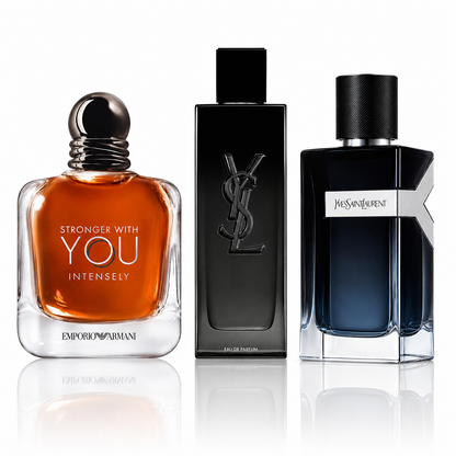 3er Herrenparfüm-Set - Stronger With You Intensely, YSL Myself & YSL Y EDP